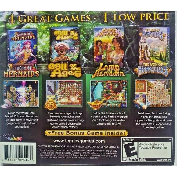 Lot of Jewel Gem Match Quest Collection Mahongg Computer PC Games CD-ROM Windows - Picture 5 of 9